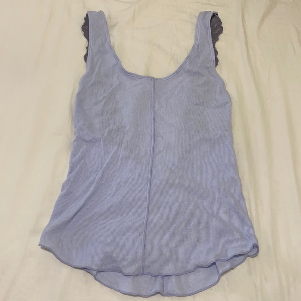 NWT Free People Low Back Lace Strap Tank Top